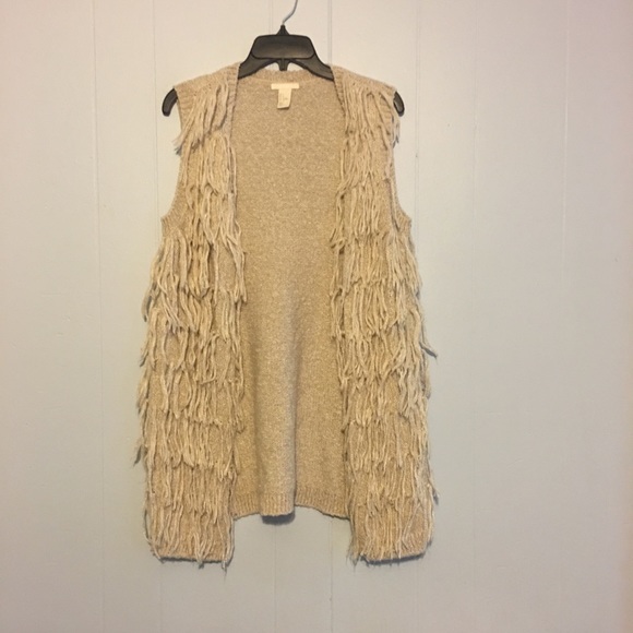 H&M fringed open sweater vest - Picture 2 of 7